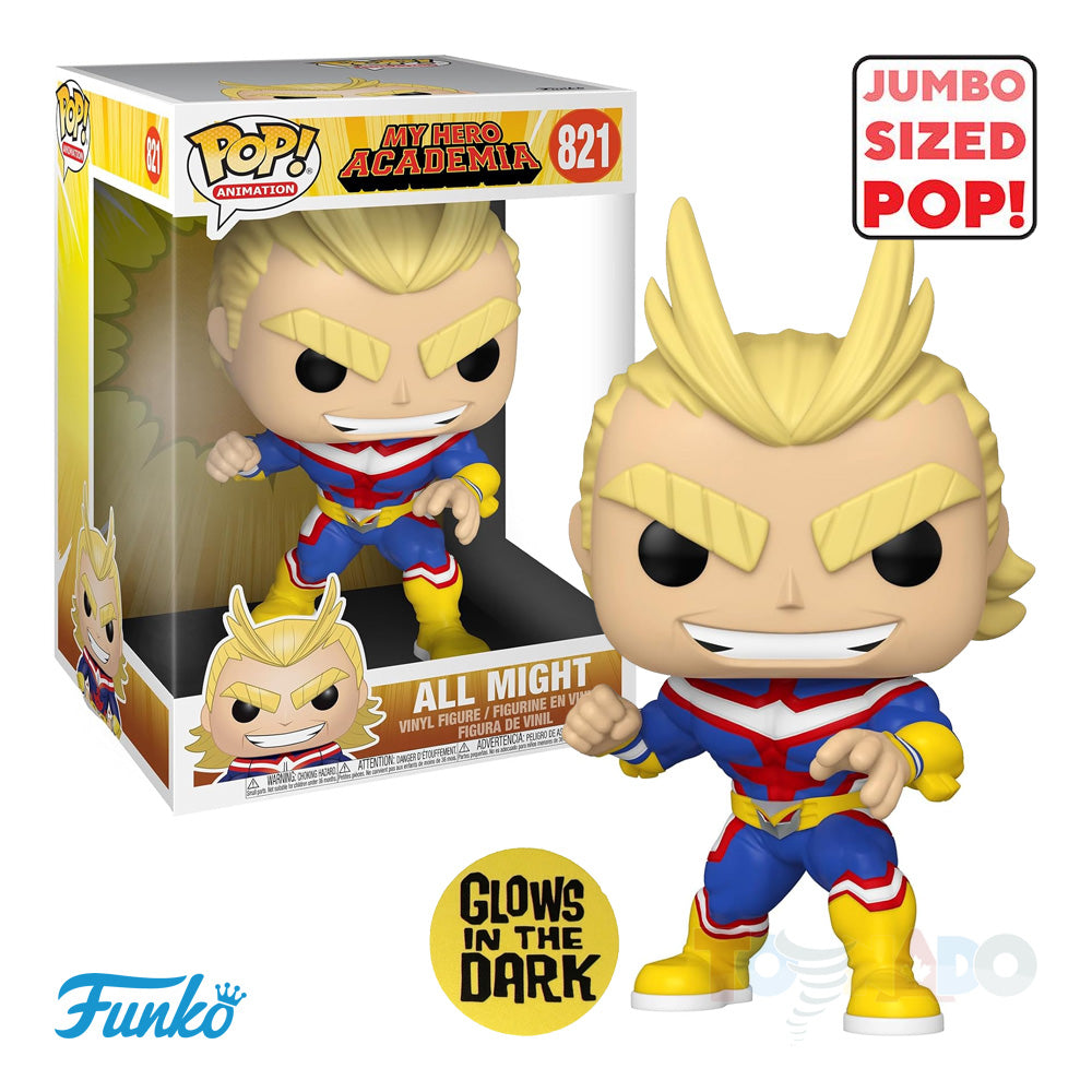 Funko Pop! Animation #821 My Hero Academia  - All Might GITD Exclusive Jumbo 10-Inch Figure 51264 LOW STOCK