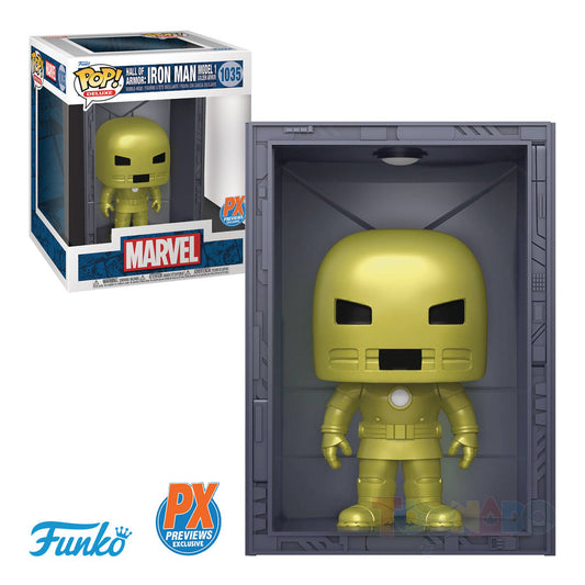 Funko Pop! Deluxe #1035 - Hall of Armor - Iron Man Model 1 (Golden Armor) PX Vinyl Figure (63739) LOW STOCK