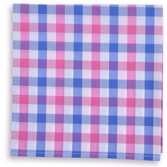 Battery Check Pocket Square in Pink by High Cotton - Country Club Prep